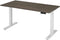 Ergonomisch elektrische verstelbaar zit/sta bureau Teez breed 160CM diep 80CM bladkleur Lichtgrijs framekleur Zwart (RAL9005)