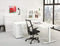 Ergonomisch t-poot wingbureau design teez breed 160cm diep 120cm bladkleur havanna framekleur antraciet (ral 7016) wingzijde links