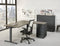 Ergonomisch t-poot wingbureau Design Teez breed 160CM diep 120CM bladkleur Ahorn framekleur Antraciet (Ral 7016) wingzijde Links