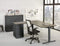 Ergonomisch t-poot wingbureau Design Teez breed 160CM diep 120CM bladkleur Halifax Eiken framekleur Wit (RAL9010) wingzijde Rechts