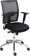 Ergonomische bureaustoel 1412 EN-1335 genormeerd kleur wit zitting stof