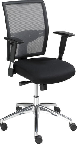 Ergonomische bureaustoel 1412 EN-1335 genormeerd kleur zwart zitting stof