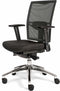 Ergonomische bureaustoel 1412 EN-1335 genormeerd kleur zwart zitting stof
