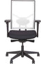 Ergonomische bureaustoel 787 NPR-1813 zwarte zitting met rug in wit mesh stof chrome frame