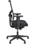 Ergonomische bureaustoel 787 NPR-1813 zwarte zitting met rug in wit mesh stof chrome frame