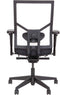 Ergonomische bureaustoel 787 NPR-1813 zwarte zitting met rug in wit mesh stof chrome frame