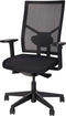 Ergonomische bureaustoel 787 NPR-1813 zwarte zitting met rug in wit mesh stof chrome frame