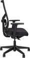 Ergonomische bureaustoel 787 NPR-1813 zwarte zitting met rug in wit mesh stof chrome frame