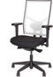 Ergonomische bureaustoel 787 NPR-1813 zwarte zitting met rug in wit mesh stof chrome frame