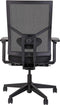Ergonomische bureaustoel 787 NPR-1813 zwarte zitting met rug in wit mesh stof chrome frame