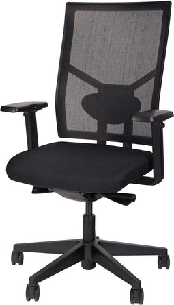 Ergonomische bureaustoel 787 NPR-1813 zwarte zitting met rug in zwart mesh stof chroom frame