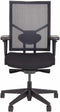 Ergonomische bureaustoel 787 NPR-1813 zwarte zitting met rug in zwart mesh stof chroom frame