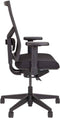 Ergonomische bureaustoel 787 NPR-1813 zwarte zitting met rug in zwart mesh stof chroom frame