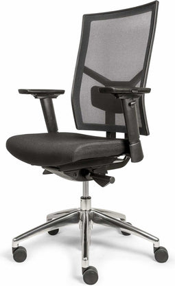 Ergonomische bureaustoel 787 NPR-1813 zwarte zitting met rug in zwarte mesh stof
