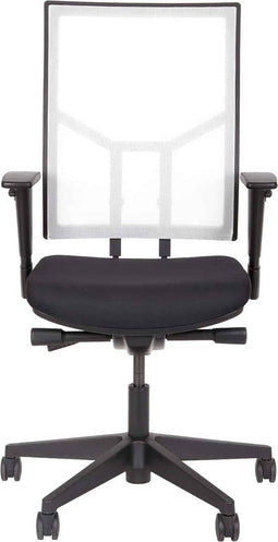 Ergonomische bureaustoel 987 zwart stof/wit mesh