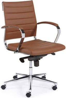 Ergonomische bureaustoel design 600 lage rug Bruin met glijdoppen