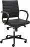 Ergonomische bureaustoel design 600 lage rug Zwart frame en zwarte zitting met wielen