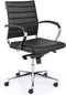 Ergonomische bureaustoel design 600 lage rug Zwart frame en zwarte zitting met wielen
