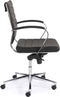 Ergonomische bureaustoel design 600 lage rug Zwart frame en zwarte zitting met glijdoppen