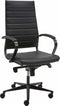 Ergonomische bureaustoel design 601 hoge rug zwart frame zwarte zitting