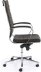 Ergonomische bureaustoel design 601 hoge rug zwart frame zwarte zitting