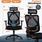 Ergonomische Bureaustoel met Hoofdsteun - Bureaustoelen voor Volwassenen - Office Chair - Gamestoel - Kantoorstoel - Volledig Verstelbaar - Incl. 3D-verstelbare Armleuningen & Verstelbare Lendensteun Incl. Stille Anti-kras wielen harde/zachte vloeren