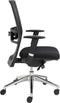 Ergonomische EN-1335 genormeerde bureaustoel 1514 Chroom frame met rug in Zwart