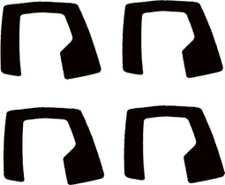 Ergotec Stickers Schuurpapier Voor Pedalen-ep-2 4 Stuks Zwart