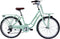 Wings Retro Kinderfiets - Fiets voor Meisjes - 22 Inch 34 cm - 6 Versnellingen - V-Brakes - Lichtblauw