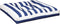 vidaXL - Palletkussen - gestreept - 80x80x12 - cm - stof - blauw - en - wit