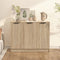 vidaXL - Dressoir - 90,5x30x70 - cm - bewerkt - hout - sonoma - eikenkleurig