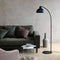 Eric black floor lamp flat base