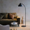 Eric black floor lamp flat base