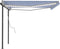 vidaXL - Luifel - handmatig - uittrekbaar - met - LED - 4x3,5 - m - blauw - en - wit