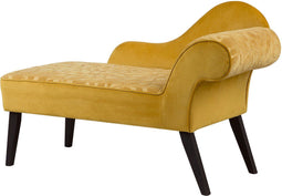 BIARRITZ - Chaise longue - Geel - Rechterzijde - Fluweel