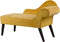 BIARRITZ - Chaise longue - Geel - Rechterzijde - Fluweel