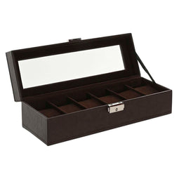 Doos-Juwelenkistje Home ESPRIT Beige Donkerbruin Polyurethaan Kristal Hout MDF 30 x 10 x 8 cm