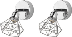 ERMA - Wandlamp set van 2 - Zilver - Metaal