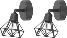 ERMA - Wandlamp set van 2 - Zwart - Metaal