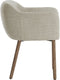 Blaine eetkamerstoel - beige+hout donkerbruin