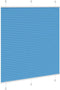 vidaXL - Plissé - rolgordijn - 120x100cm - stofbreedte - 119,4cm - polyester - blauw