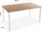 Eettafel Wit Bruin Hout MDF (80 x 76 x 140 cm)