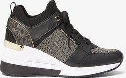Michael Kors GEORGIE KNIT TRAINER - Dames Sneakers - Maat 36 - Zwart/Goud