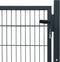 vidaXL - Poort - dubbelstaafmat - (enkel) - 106x230 - cm - antracietgrijs