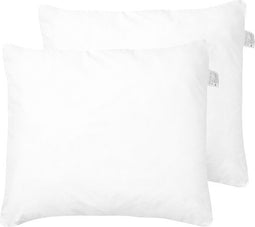 ERRIGAL - 2 x Kussen hoog - Wit - 80 x 80 cm - Microvezel