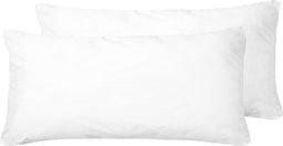 ERRIGAL - 2x Kussens hoog - Wit - 40 x 80 cm - Microvezel