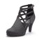 LASCANA Vegan Laarsjes met Cut-Outs – Zwart – Maat 40