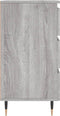 vidaXL - Nachtkastje - 40x35x69 - cm - bewerkt - hout - grijs - sonoma - eikenkleurig