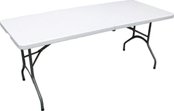 ERRO Campingtafel - Vouwtafel - inklapbare tafel - plooitafel - 180x74x72 cm - Wit - Voor 8 personen