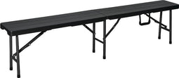 ERRO Picknickbank - Opklapbare Tuinbank - Houtlook - Zwart - 180cm